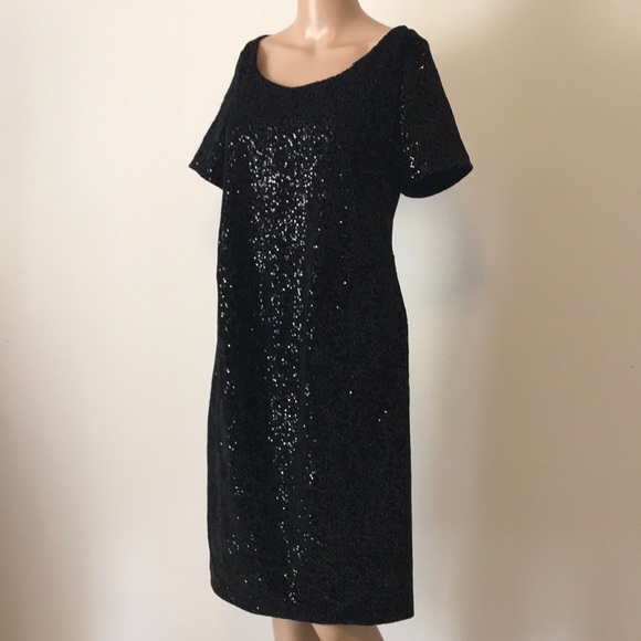 H&M Dresses & Skirts - H&M Black sequined party midi-dress(16)